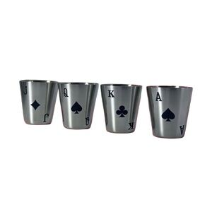Set of 4 Stainless Steel Shot Glasses